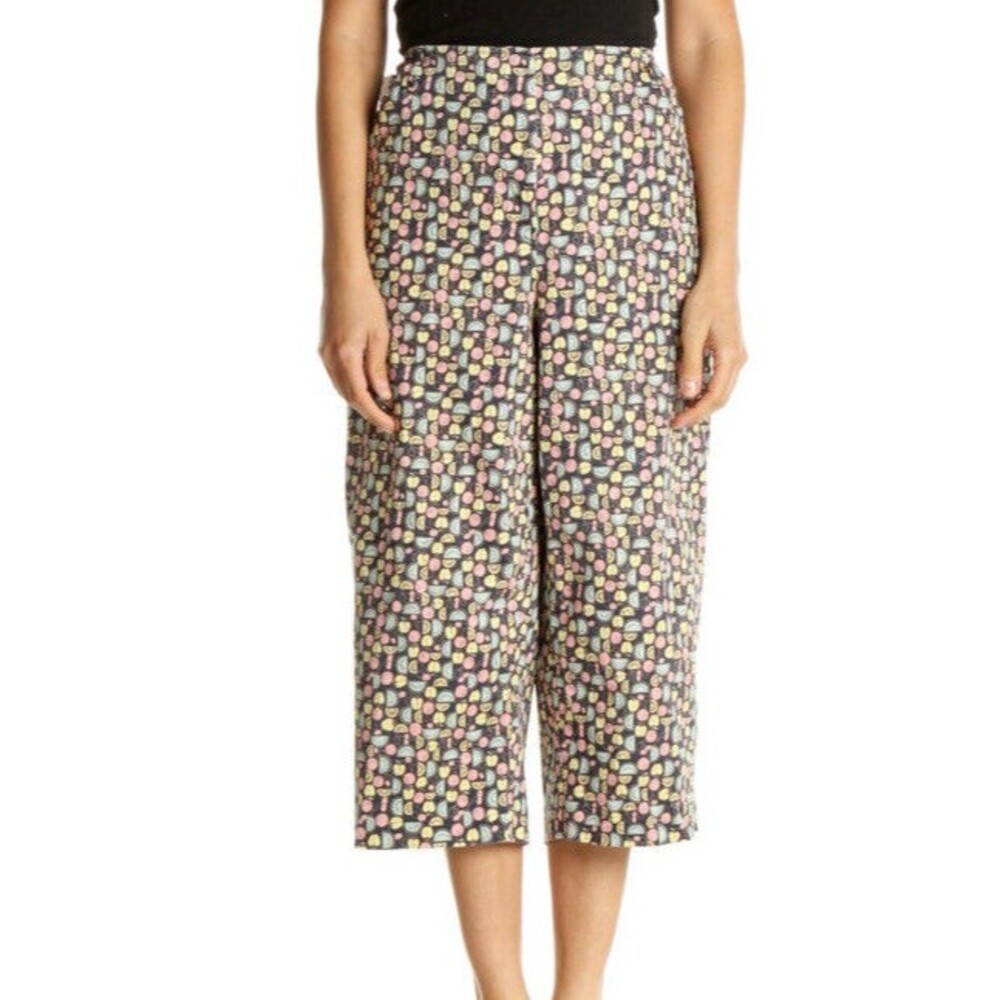 Talbots Pants Womens Sz 14 cropped Fruit Kitschy Whimsical Stretch Artsy Kawaii